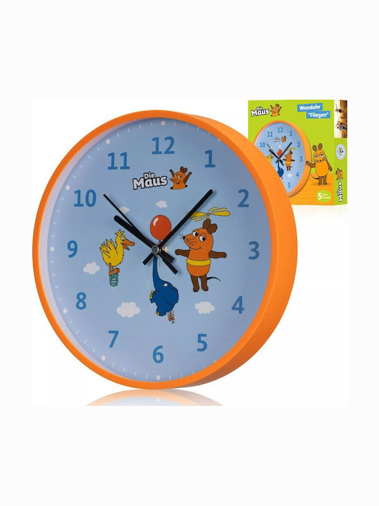 Diemaus Wall Clock Kids Mouse Elephant & Duck