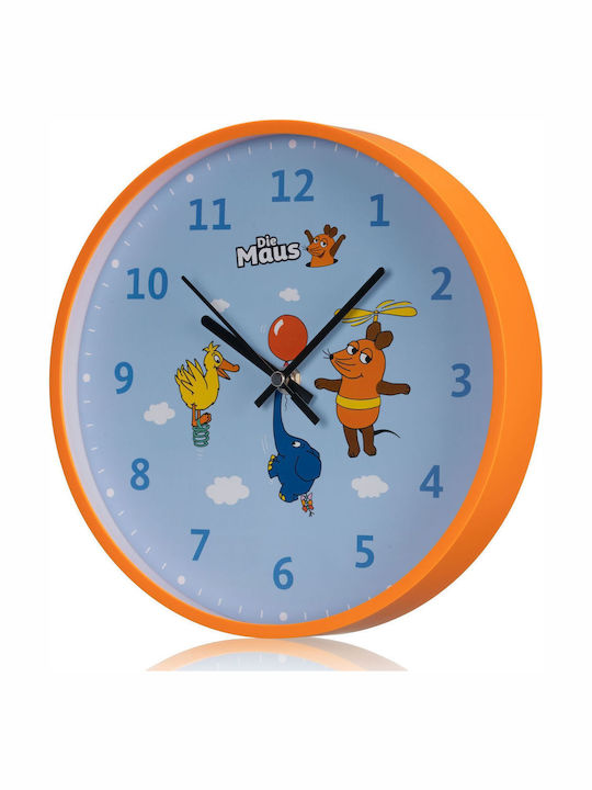 Diemaus Wall Clock Kids Mouse Elephant & Duck