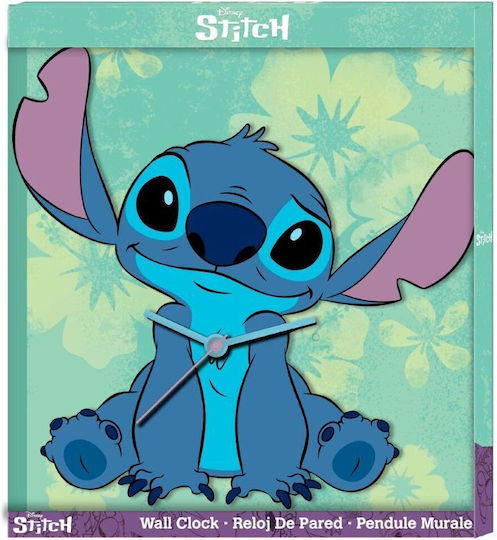 Disney Παιδικό Ρολόι Τοίχου Stitch 50εκ.