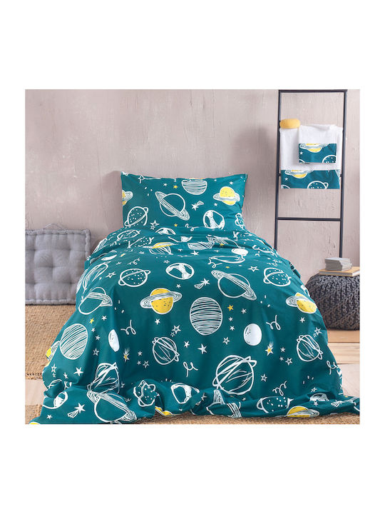 Rythmos Saturn Πάπλωμα Κούνιας Πετρόλ 110x150cm