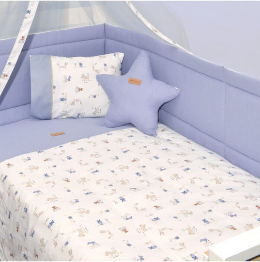 Baby Oliver Пухено одеяло За Количка Памук Екрю 100x140см
