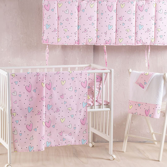 Rythmos Pop Hearts Πάπλωμα Κούνιας Πολύχρωμο 110x150cm