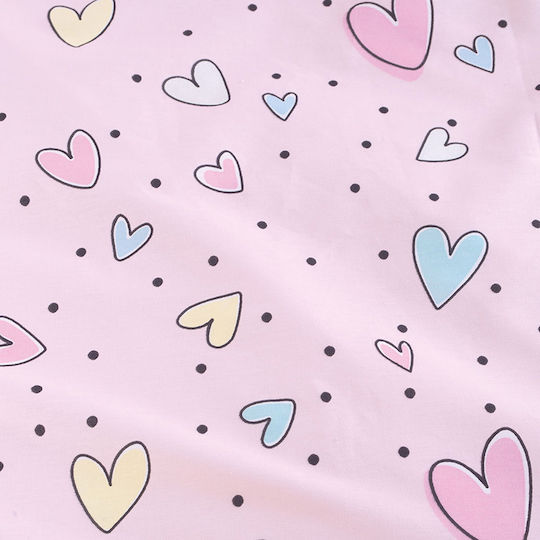 Rythmos Pop Hearts Πάπλωμα Κούνιας Πολύχρωμο 110x150cm