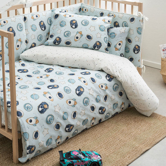 Vesta Home Cosmic Crib Duvet Light Blue 110x150cm