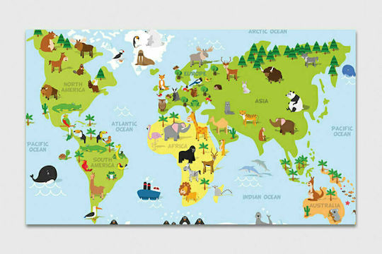 Canvastic Kids Wall Art Map