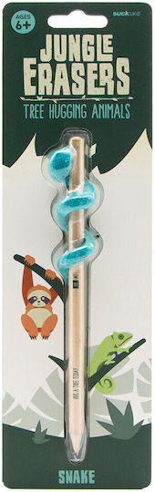 Suck Uk Pencil & Eraser Jungle Eraser Snake Blue