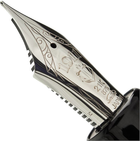 Sailor Fountain Pen Medium Black With Black Ink