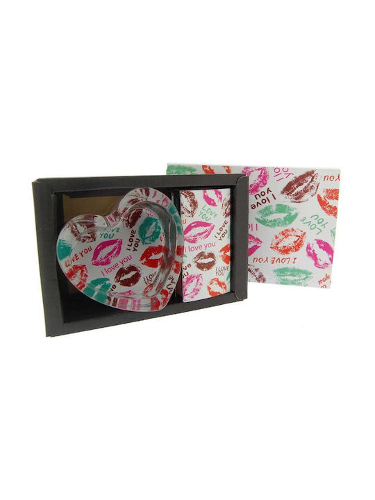 Aschenbecher Spacecow Herz Geschenkpackung 15x10x4cm