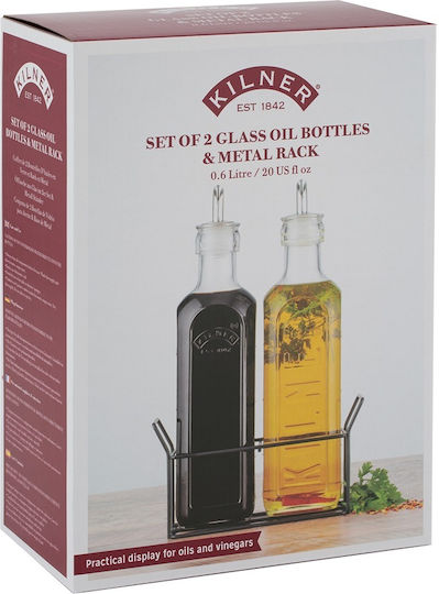 KIlner Σετ Λαδόξιδο Γυάλινο με Ροή 600ml