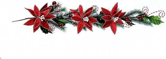 A&g Partydekorationen Girlande Blumen Poinsettia 90cm Rote-Grüne 9769573