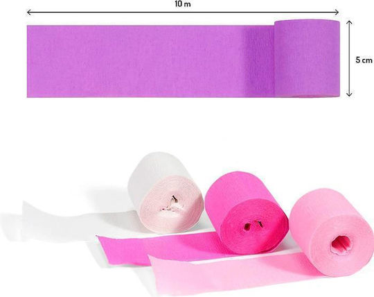 Benzile Pinata 5cm X 10m 4 Culori Roz