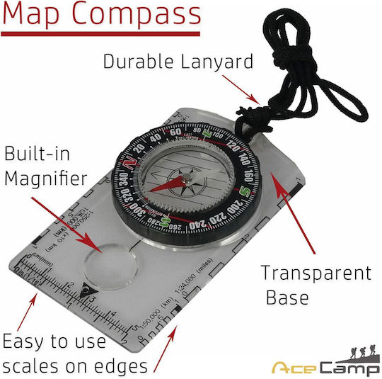 Ace Camp Map Compass Πυξίδα Χάρτου
