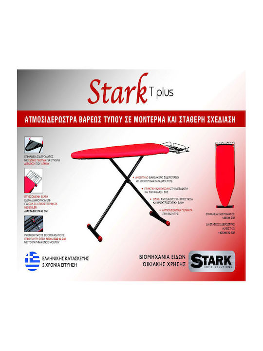 Stark Bügelbrett für Dampfbügeleisen Zusammenklappbar 123x45x12cm