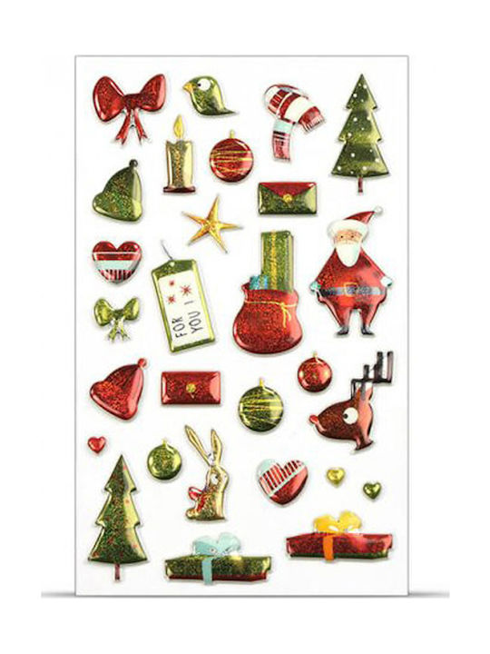 Cooky Xmas 7,5x12cm Set 28 Stück Weihnachtsaufkleber