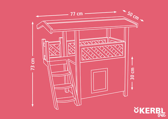 Cat House Hideout Lodge 77x50x73 cm