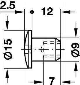 Μαγνητης Χωνευτος Hafele Φ8χ15μμ 234-24601312νε