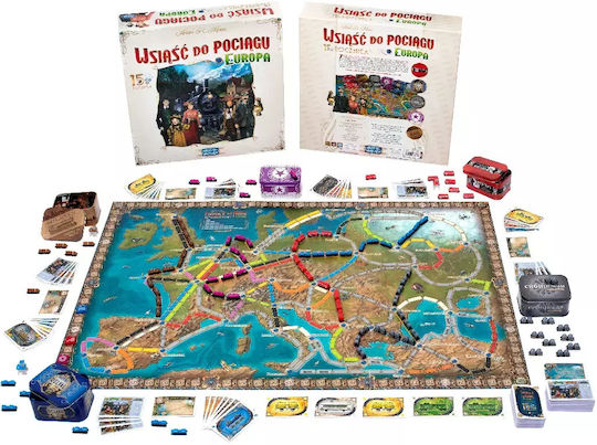 Board Game Ticket to Ride Europe 15th Anniversary (PL) for 2-5 Players 8+ Years Old (PL) Rebel Games