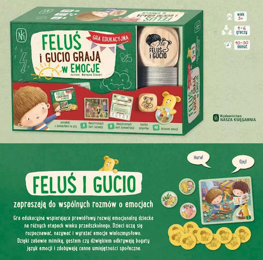 Board Game Feluś and Gucio: Emotional Intelligence Development for 1-6 Players 3+ Years Old (PL) Nasza Ksiegarnia