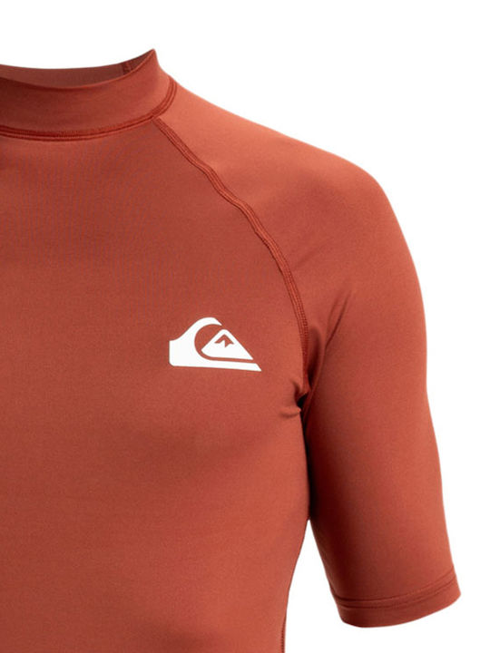 Quiksilver Everyday Men's Short Sleeve Sun Protection Shirt Brown