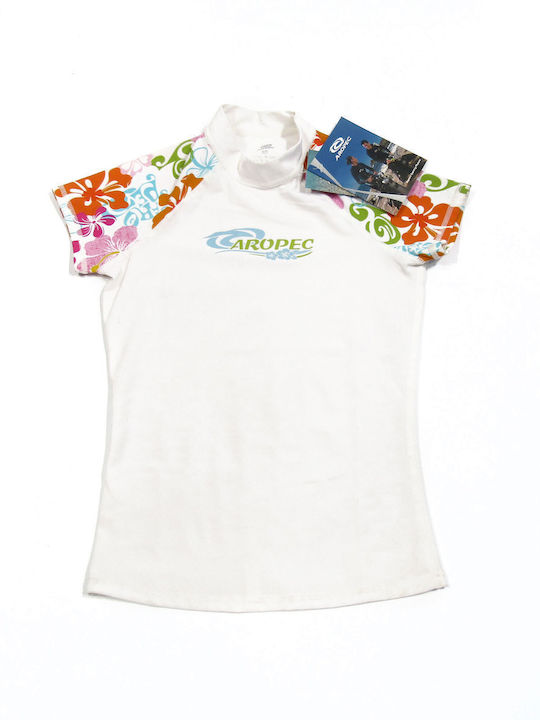 Aropec UPF 50+ Women's Short Sleeve Sun Protection Shirt White