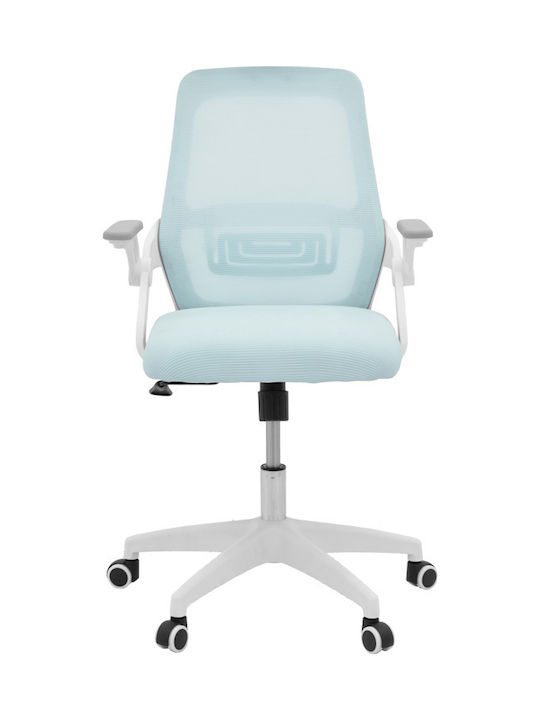 Кресло Офисно с Облегалка Reji Sky blue-white Pakketo