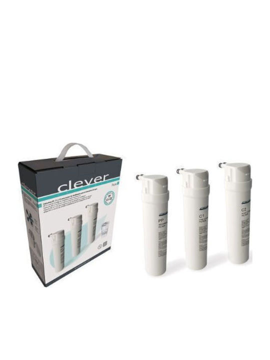 Clever Countertop Water Filter Replacement made of Activated Carbon PP-C1-C2 3pcs