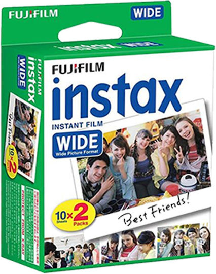 Fujifilm Instax Wide EVO Hybrid Instant Cameră Analogică Film 2x10 & Husă Neagră