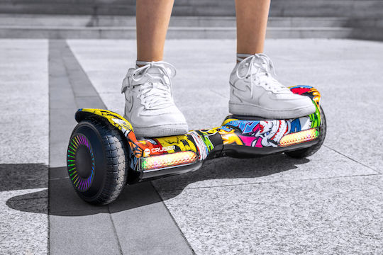 Rebel Cruiser Paint Hoverboard με 10km/h Max Ταχύτητα και 8km Αυτονομία Πολύχρωμο