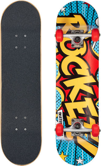 Rocket Skateboards Complete Skateboard Popart Mini 7.5" Komplett Kurzboard Mehrfarbig