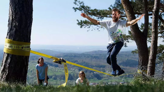 Gibbon Slacklines Ιμάντας Ισορροπίας Κίτρινος