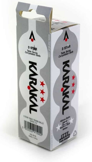 Karakal KD915A Μπαλάκια Ping Pong 3-Star 3τμχ