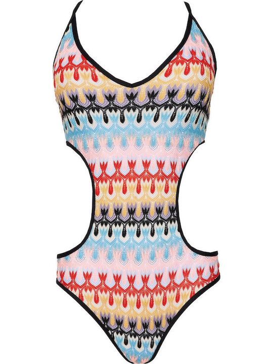 Swimsuit With Cutouts Blue