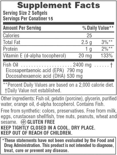 Nature's Plus Omega 3 Maximum Fish Oil 30 softgels