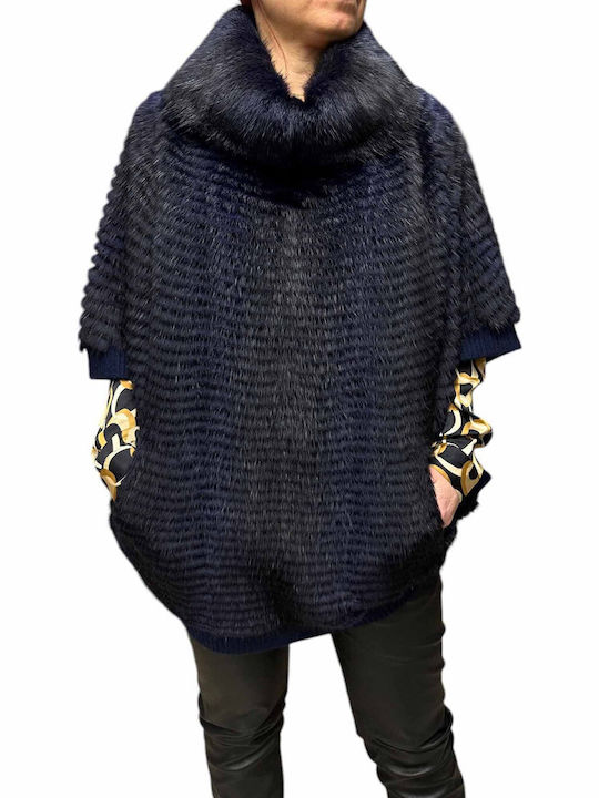 Frauen Pelz BLUE