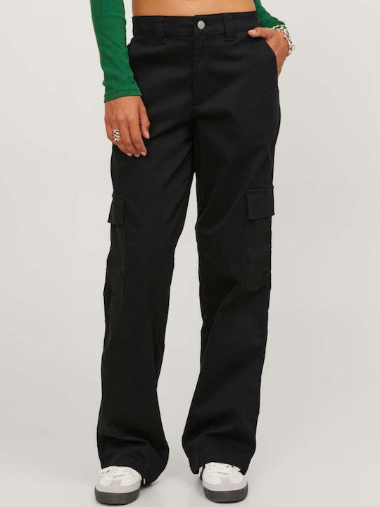 Women's Fabric Trousers Regular Fit Black