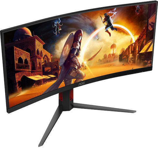 AOC CU34G4 Ultrawide VA HDR Curved Monitor 34" QHD 3440x1440 180Hz με Χρόνο Απόκρισης 1ms GTG