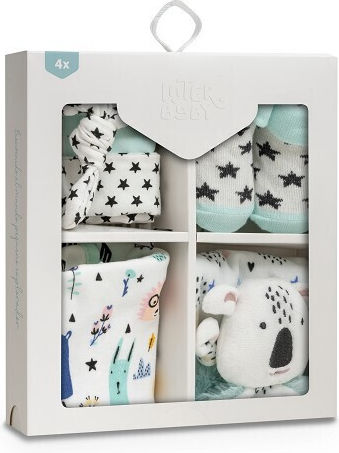 Interbaby Σετ Δώρου για Μωρά για Κορίτσι για 0-6 μηνών 4τμχ