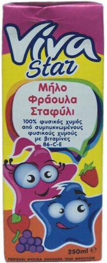 Viva Băutură din Fructe Suc Star Girl Măr / Căpșuni / Struguri 250ml 1buc