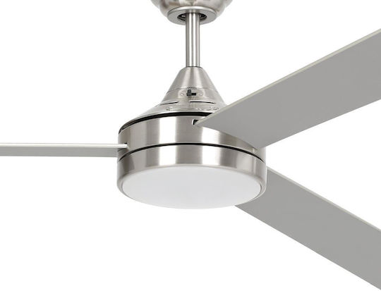 Eglo Sesimbra Ceiling Fan 132cm with Light Fixture Silver