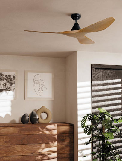 Eglo Portsea Ανεμιστήρας Οροφής 132cm με Φως Καφέ / Μαύρος