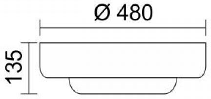 Spot Light Πλαφονιέρα 48cm με Φως Λευκή