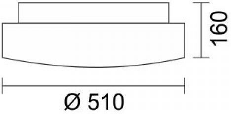 Spot Light Closed Type (Ceiling Light) 51cm with Light White