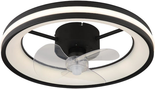 Globo Lighting Gatian Plafonieră 50cm Cu Lentile De Mărire Neagră