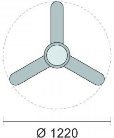 Jager 3184 Deckenventilator 122cm mit Leuchte Braun / Weiß