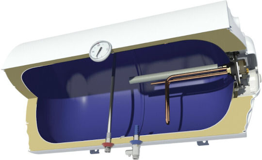 Nobel Δεξί Ηλεκτρομπόιλερ 60lt Glass Οριζόντιο 4kW