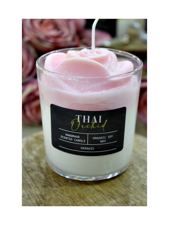 Aromatisches Soja Kerze Rose Thai Orchid Glas Groß Φ8,5 X 8,9 Cm