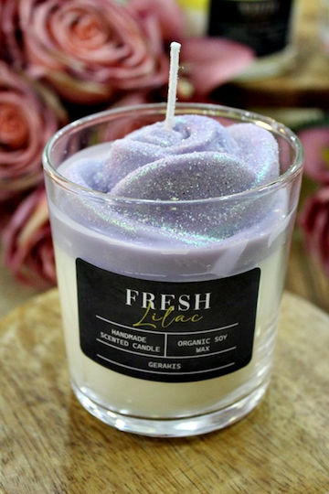 Aromatic Soy Candle Rose Lilac Glass Big Φ8.5 X 8.9 Cm Aromatic Soy Candle Rose Lilac Glass Big Φ8.5 X 8.9 Cm