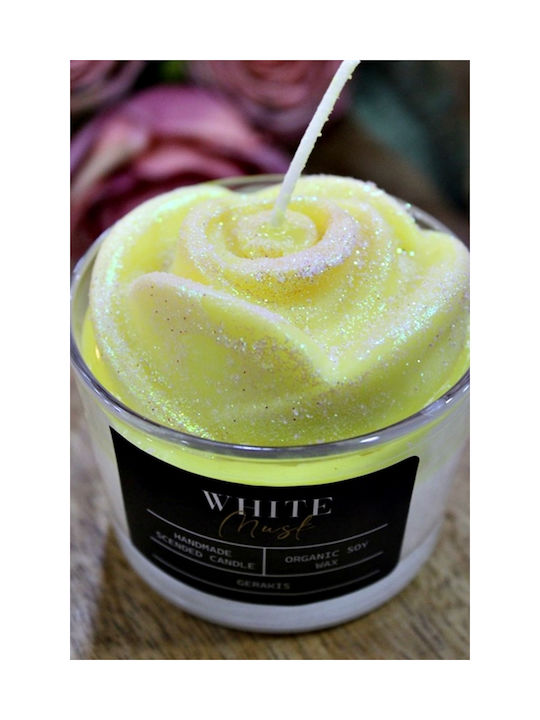 Aromatic Soy Candle Rose White Musk Glass Small Φ8.2 X 5.8 Cm