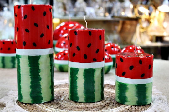 Handmade Watermelon Candle 8 X 10 Cm