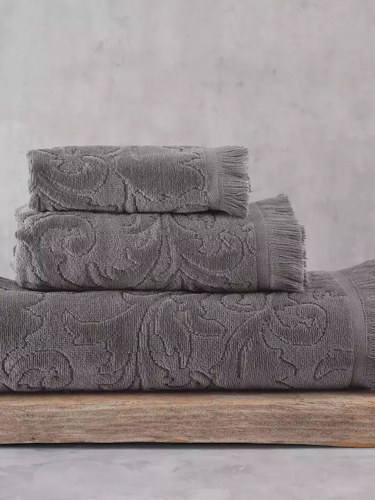 Rythmos Bath Towel Set 3pcs Sienna Grey Weight 480gr/m²